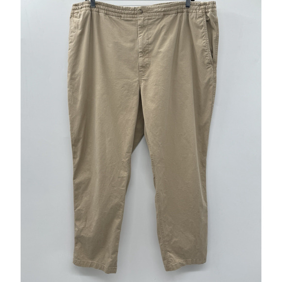 POLO Ralph Lauren Men's Stretch Classic Fit Chino Pants 3XLT Khaki Drawcord - Picture 1 of 14